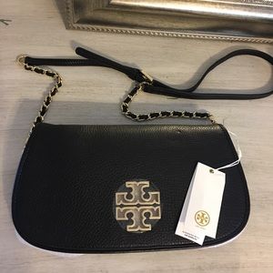 Tory Burch Britten clutch/crossbody NWT in black